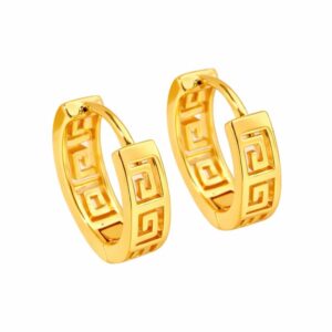 Kolczyki złote ze stali chirurgicznej – geometryczne kółeczka