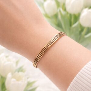 Bransoletka złota z motywem znaku greckiego