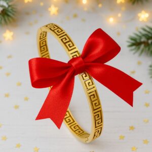 Bransoletka złota z motywem znaku greckiego