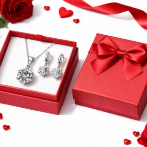 Komplet biżuterii srebrnej 925 z klasyczną okrągłą cyrkonią