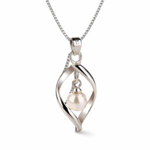 Naszyjnik srebrny 925 z zawieszką i perłą