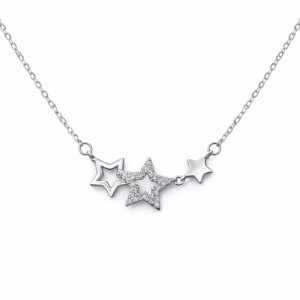 Srebrny naszyjnik z gwiazdkami