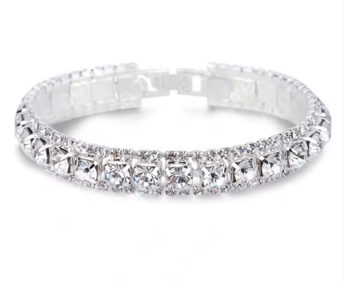 Srebrna Bransoletka 925 Silver Crystal z Cyrkoniami
